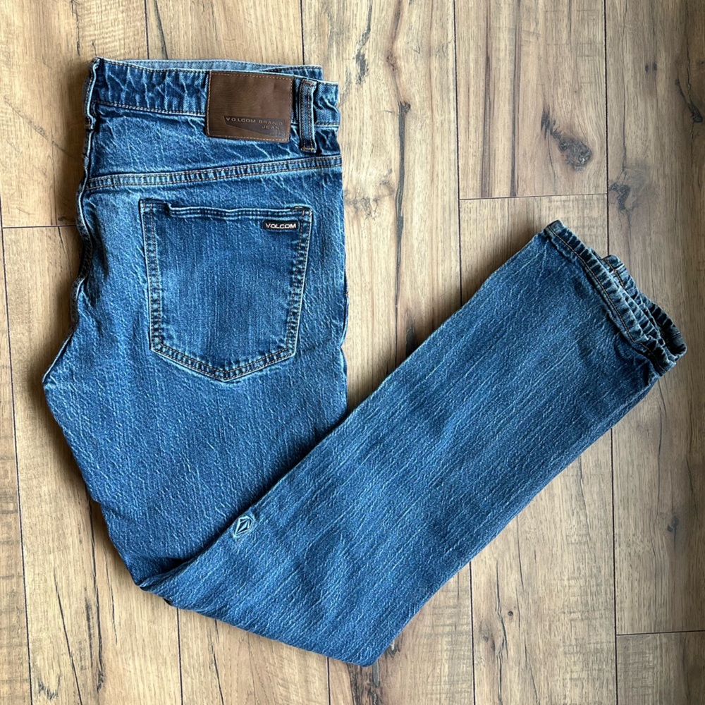 Volcom Men’s Vorta Slim Straight Jeans Size 33